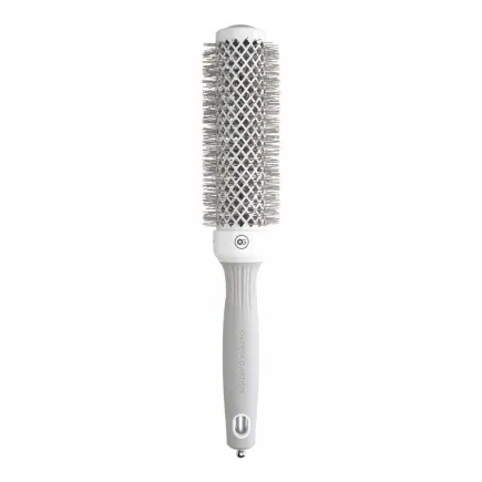 Olivia Garden Expert Blowout Round Hair Brush Speed White & Grey 35mm
