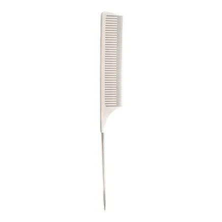 BarberBro. Pin Tail Sectioning Comb - White