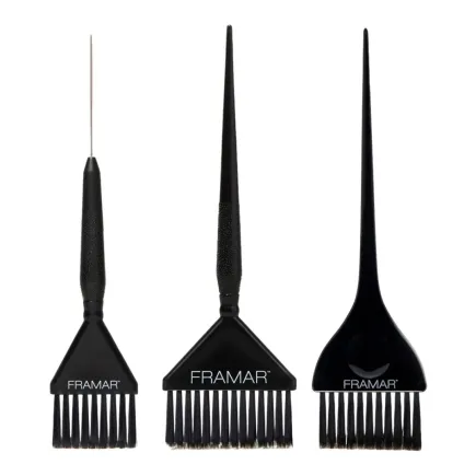 Framar Family Pack Brush Set Black - 3 Pack