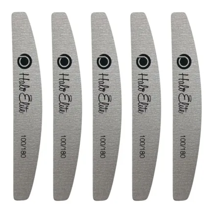 Halo Elite Half Moon Zebra Foam File 100/180 - 5 Pack