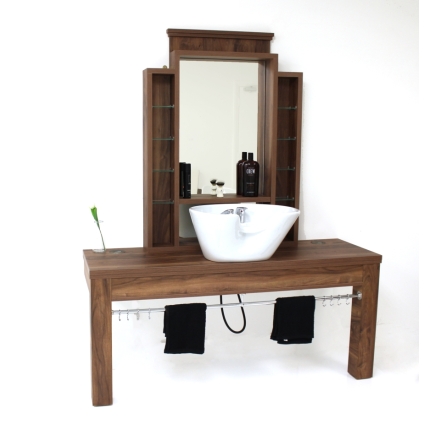 REM Montana Barbers Unit with Backwash Basin - 2 Positions