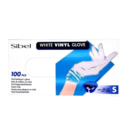 Sibel Clear Vinyl Gloves Small - 100 Pack