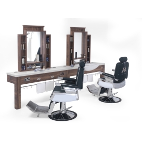 REM Montana Barbers Unit with Frontwash Basin - 3 Positions