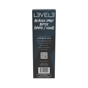 L3VEL3 Beveled Spray Bottle White / Clear