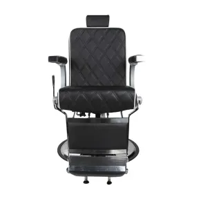 Salon Fit Chrysler Barber Chair Black with White Piping