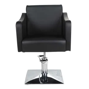 Salon Fit Manhattan Styling Chair Black with Square Base