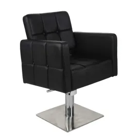 Salon Fit Dakota Styling Chair Black with Square Base