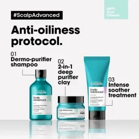 L'Oréal Professionnel Serie Expert Scalp Advanced Anti-Oiliness 2-IN-1 Deep Purifier Clay Mask 500ml
