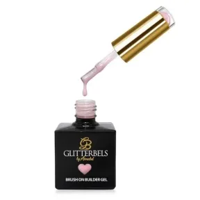 Glitterbels Brush On Builder Gel - Pink Shimmer 17ml