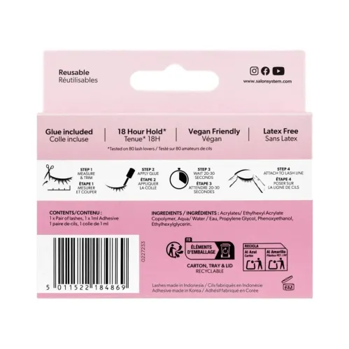Salon System Strip Lash 3/4 Length - 130 Wispy Volume
