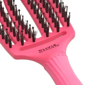 Olivia Garden Fingerbrush Boar & Nylon Hot Pink Medium