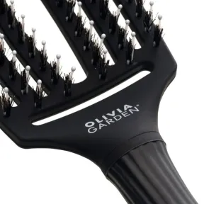 Olivia Garden Fingerbrush Boar & Nylon Black Medium