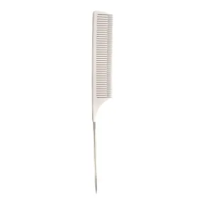 BarberBro. Pin Tail Sectioning Comb - White