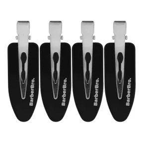 BarberBro. Creaseless Hair Clips Set Black - 4 Pack