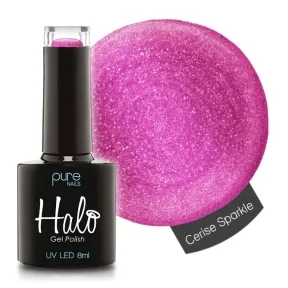 Halo Gel Nail Polish 8ml - Cerise Sparkle