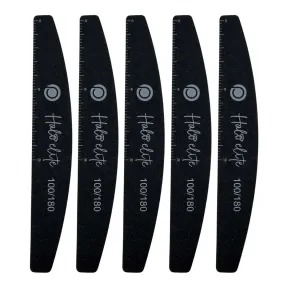 Halo Elite Half-Moon Black Files 100/180 - 5 Pack
