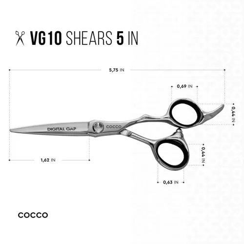 Cocco VG10 Professional Shear Set - 5 Cutting & 6 29-Tooth Thinning Scissors