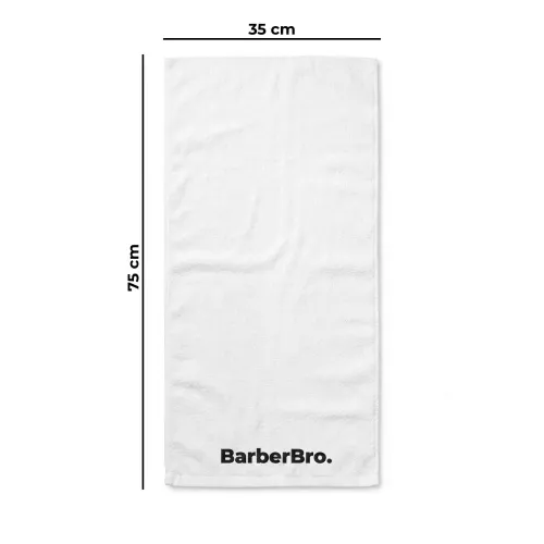 BarberBro. Premium White Cotton Barber Towel 35cm x 75cm