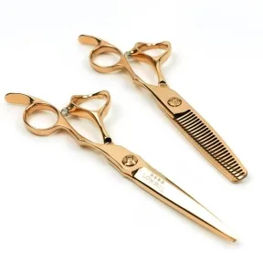 Matakki Ikon Rose Gold Professional Hair Cutting Scissor Set 5 inch
