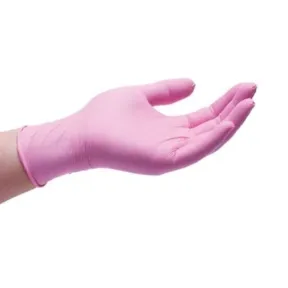 DMI Powder Free Nitrile Gloves Pink, Large, 100 Pack